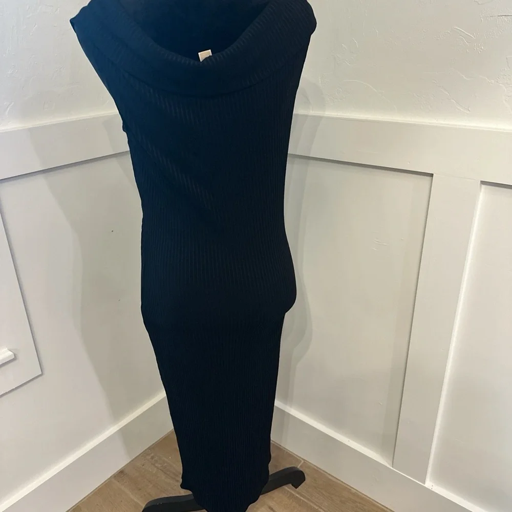 Michael Kors Textured Black Midi‎ Dress